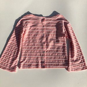 A new day coral striped bell sleeve top xs